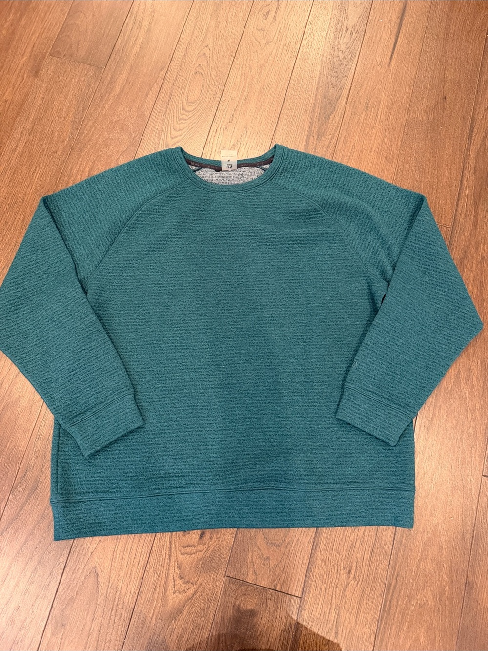 VRST Men's Crewneck Textured Sweater in Teal Size XL - C27-165